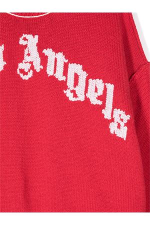 maglione in cotone rosso PALM ANGELS KIDS | PBHE001F24KNI0012501